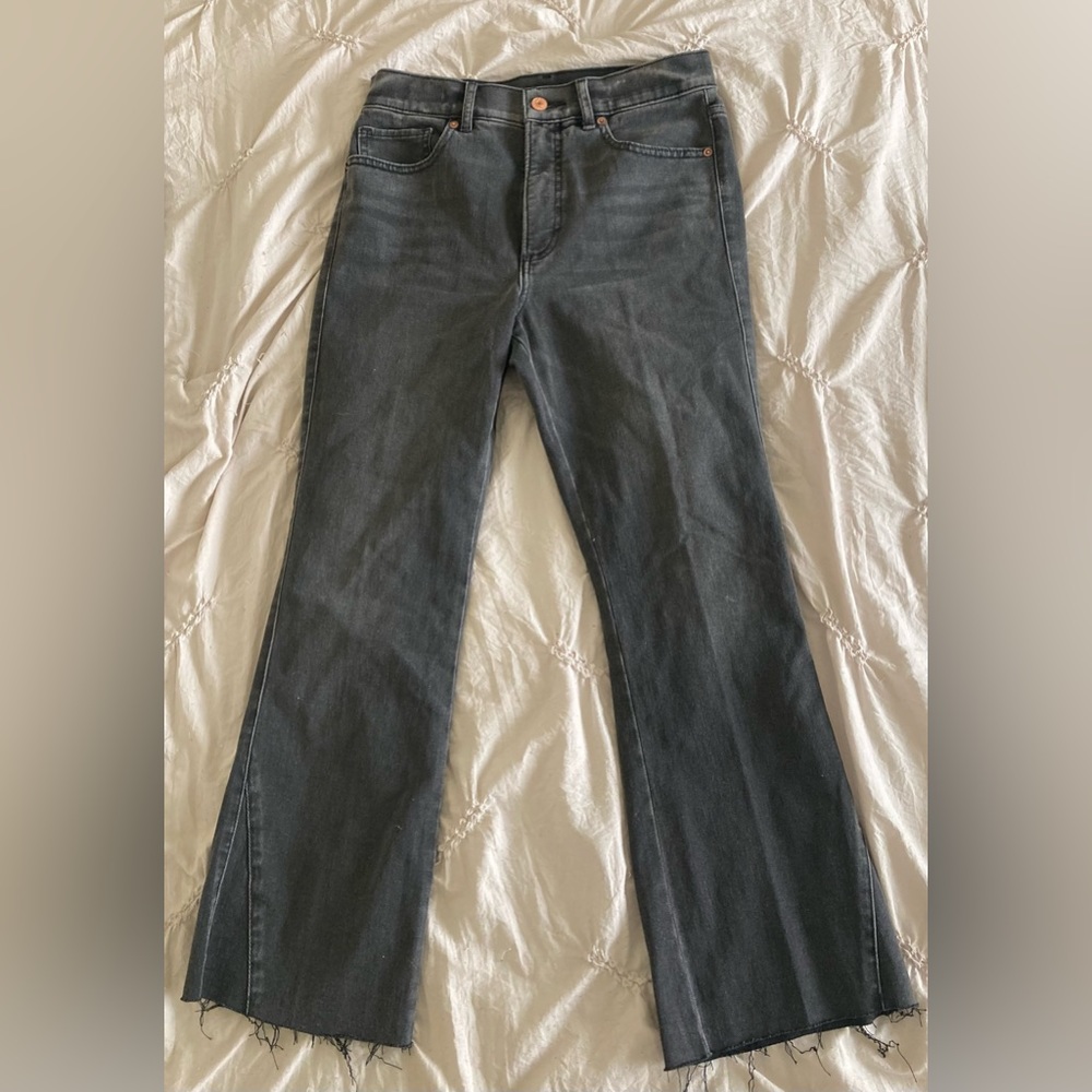 Express cropped flare high rise jeans